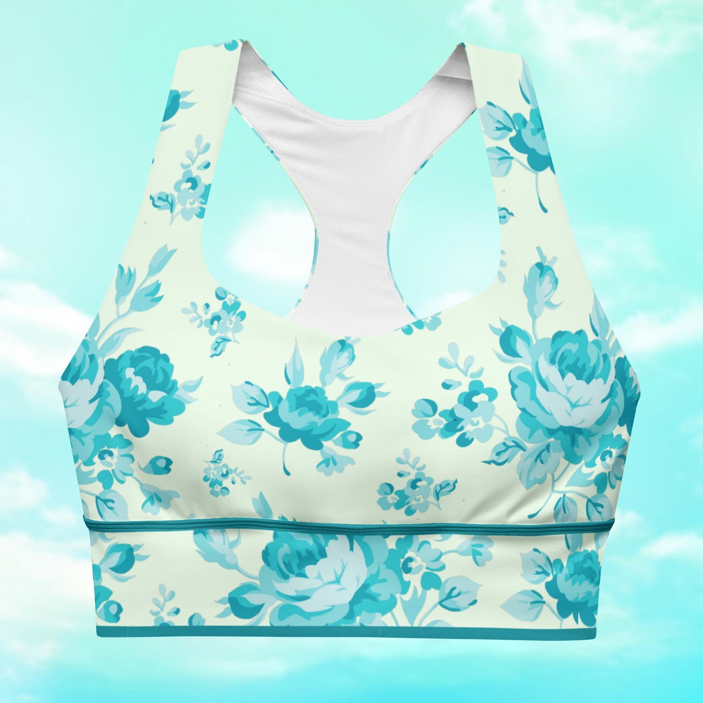 Cyan Rose Celery Longline Sports Bra