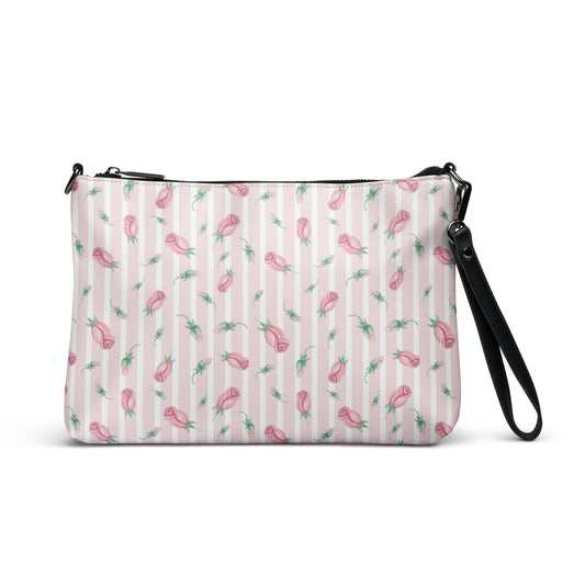 Striped Tiny Rose Crossbody Bag