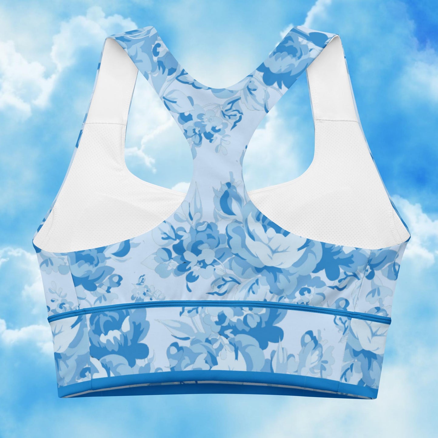 Blue Rose Double Blue Longline Sports Bra