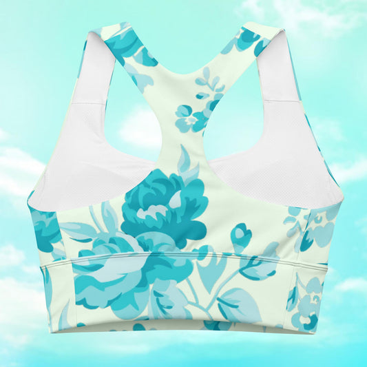 Cyan Rose Double Celery Longline Sports Bra