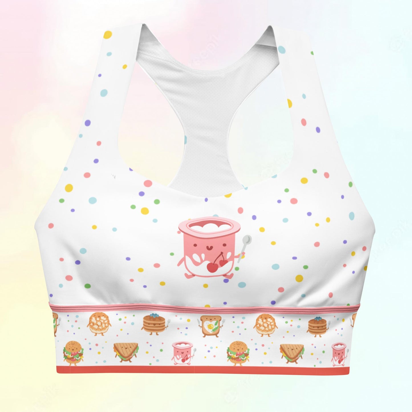 Breakfast Buddies Yogurt Longline Sports Bra