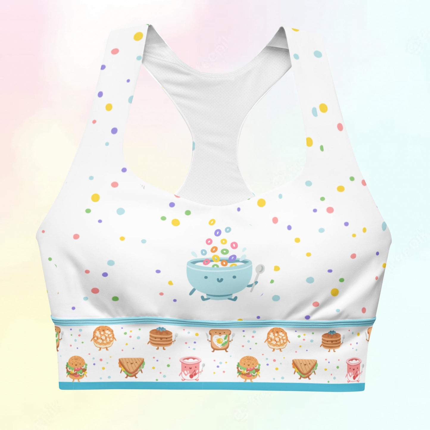 Breakfast Buddies Cereal Longline Sports Bra