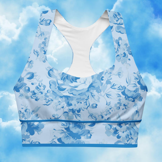 Blue Rose Double Blue Longline Sports Bra