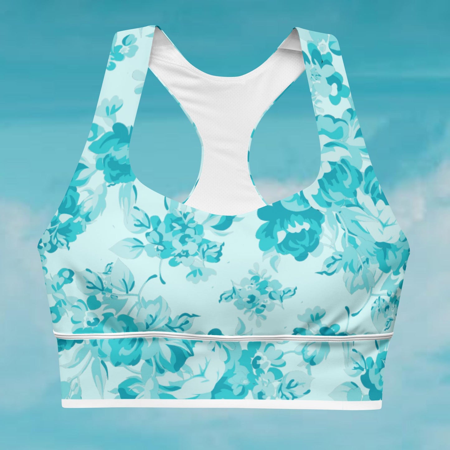 Cyan Rose Double Cyan Longline Sports Bra