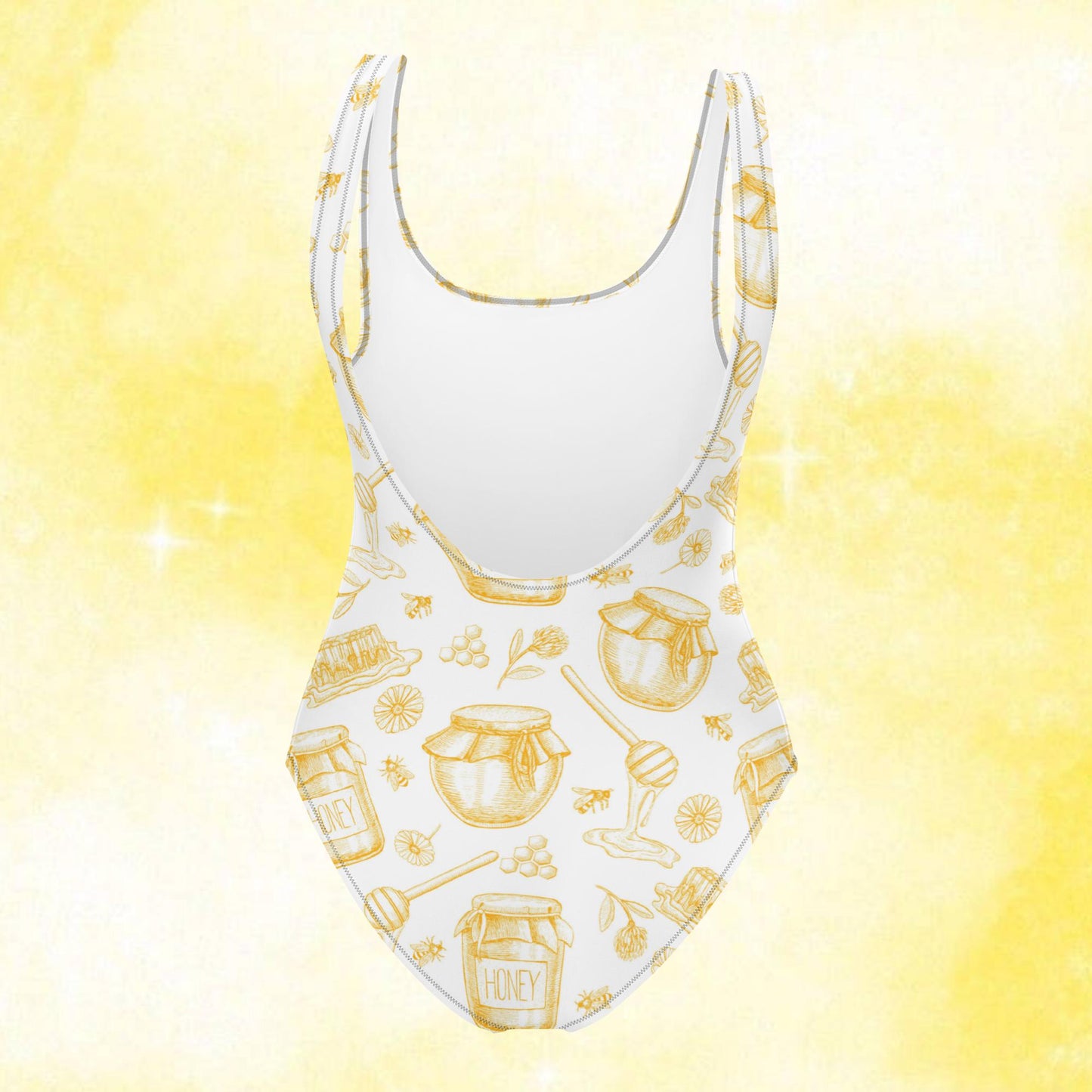 Honey Pot Pattern One-Piece Swimsuit