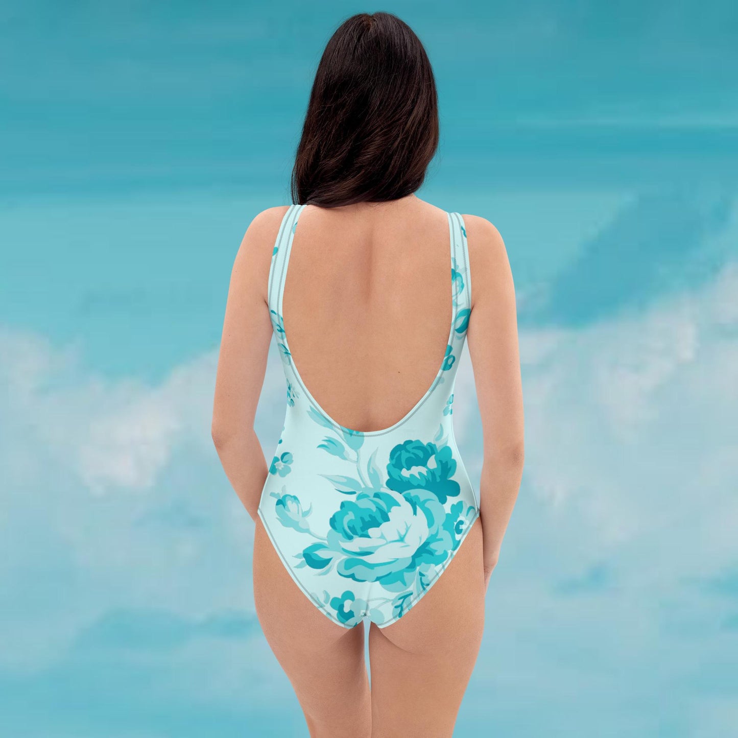 Cyan Rose Cyan One-Piece Swimsuit