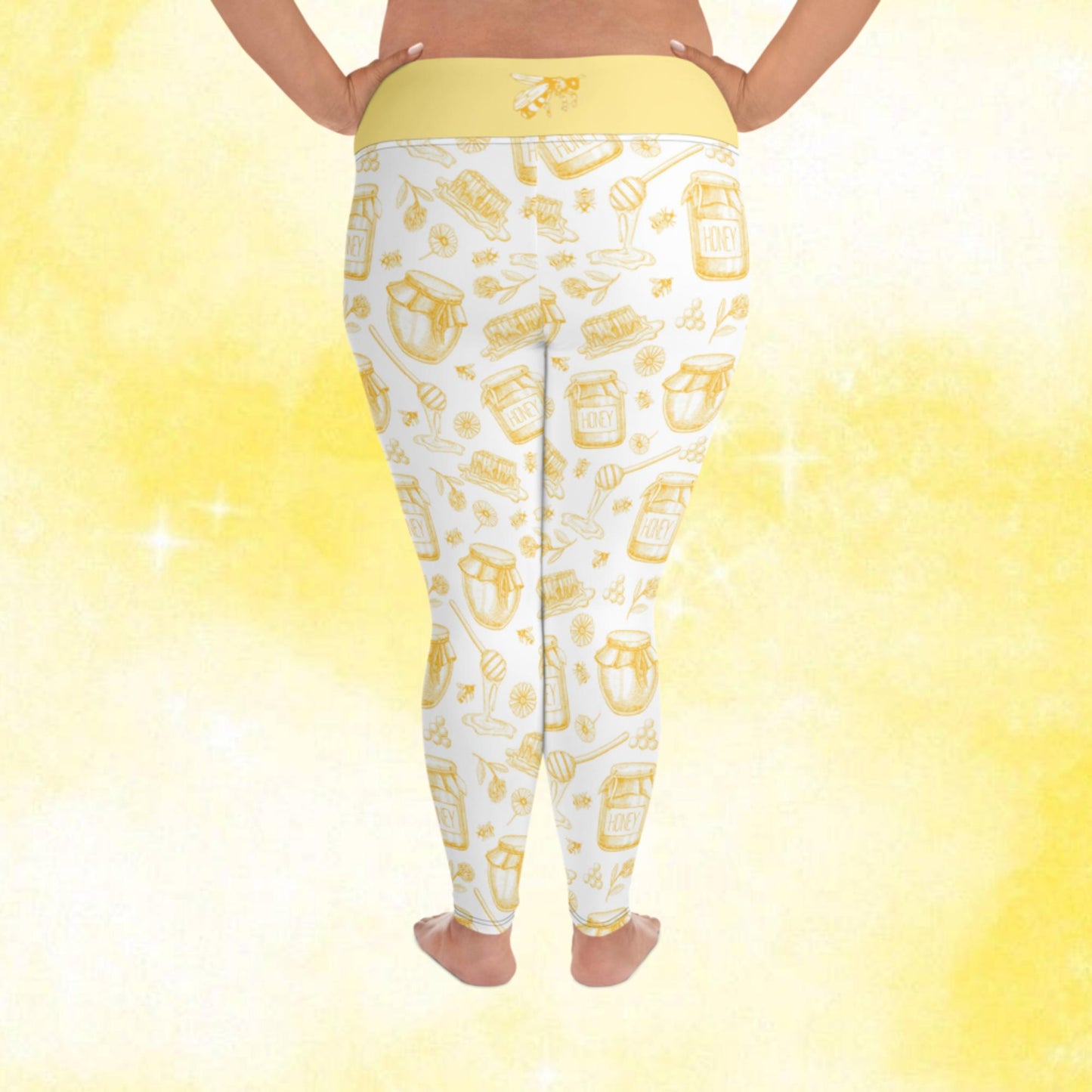 Honey Pot All-Over Print Plus Size Leggings