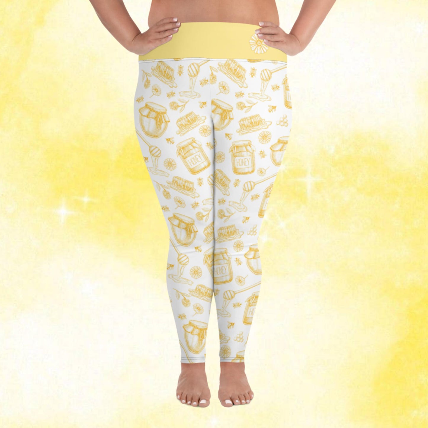 Honey Pot All-Over Print Plus Size Leggings