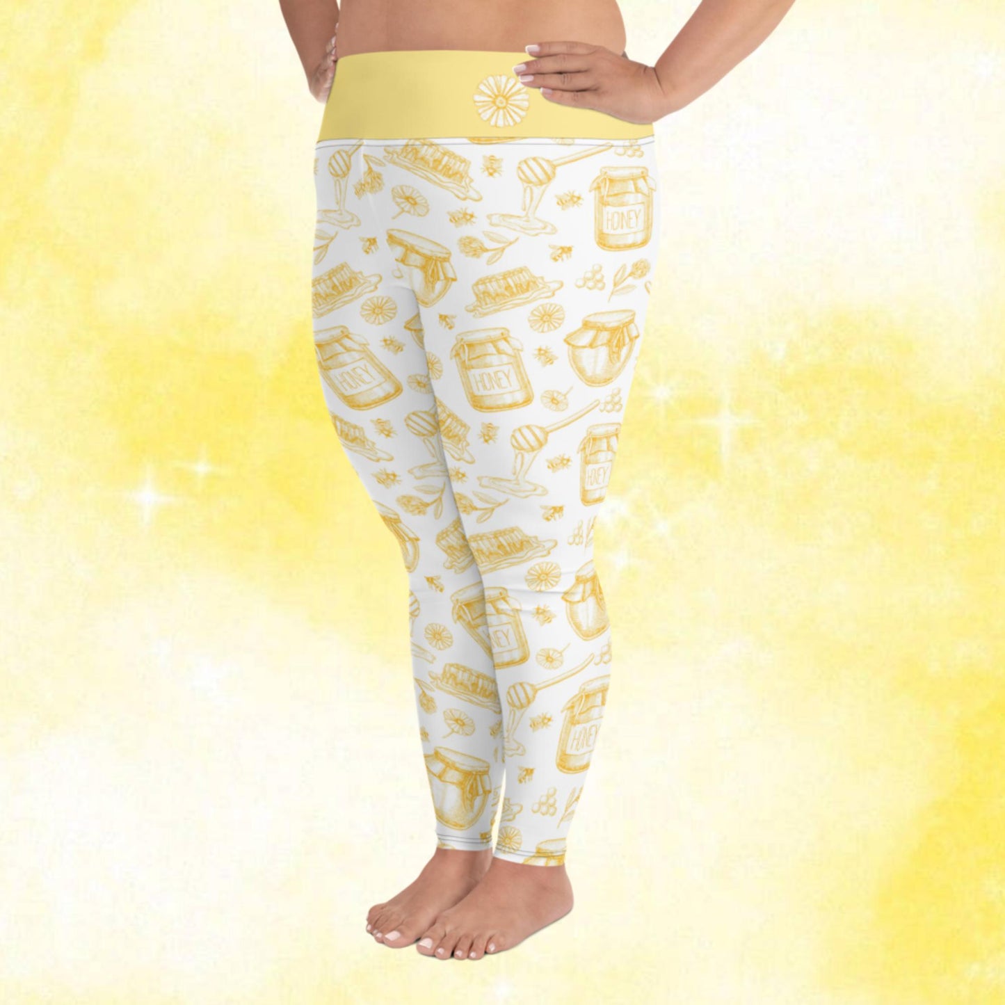 Honey Pot All-Over Print Plus Size Leggings