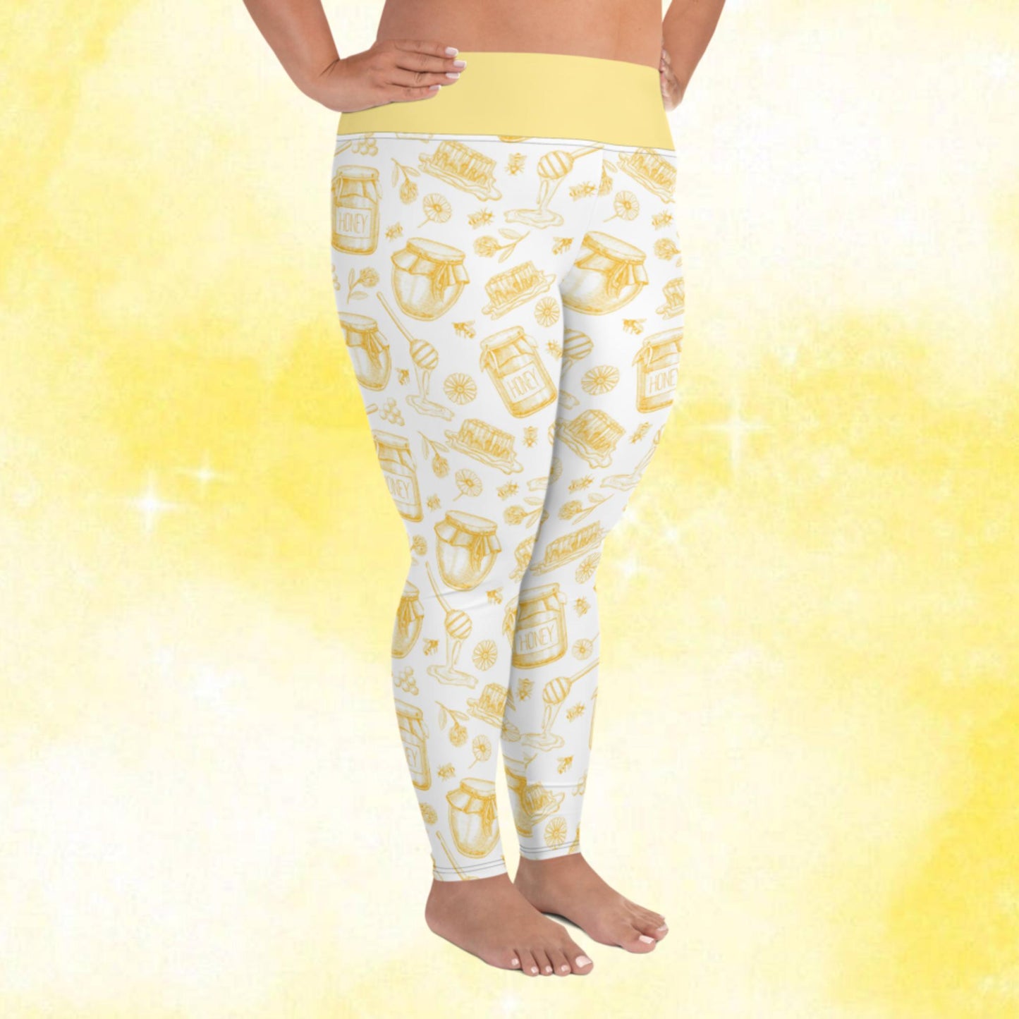 Honey Pot All-Over Print Plus Size Leggings