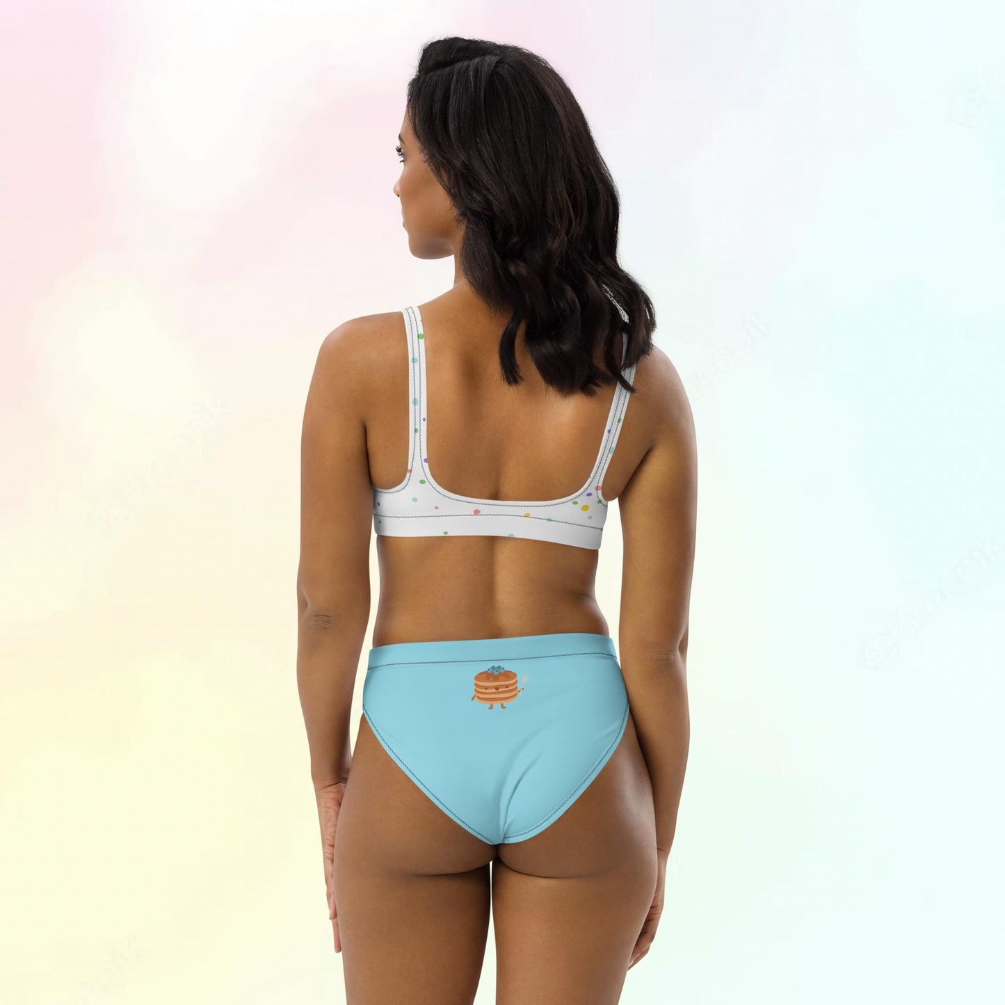 Breakfast Buddies Cereal CRecycled High-Waisted Bikini