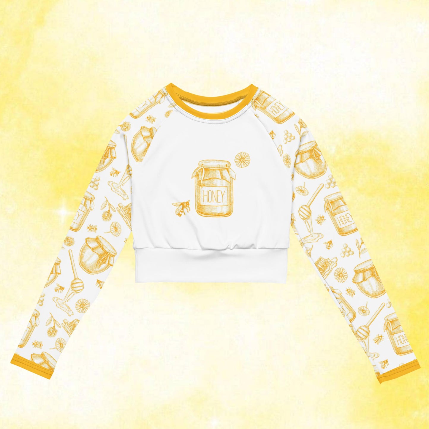 Honey Pot Jar Recycled Long-Sleeve Crop Top