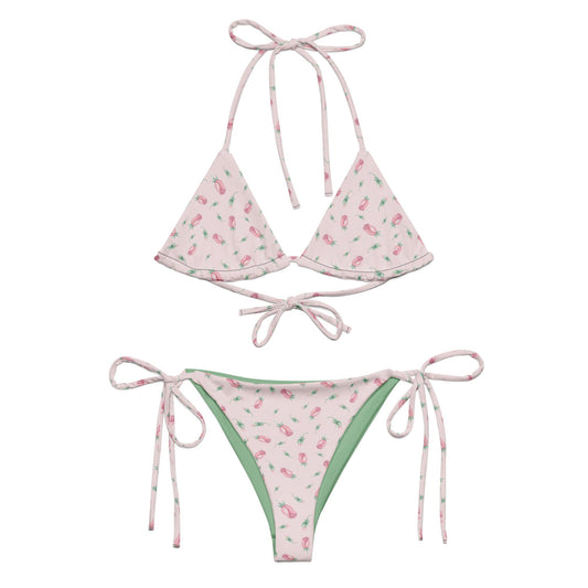 Pink Tiny Rose String Bikini