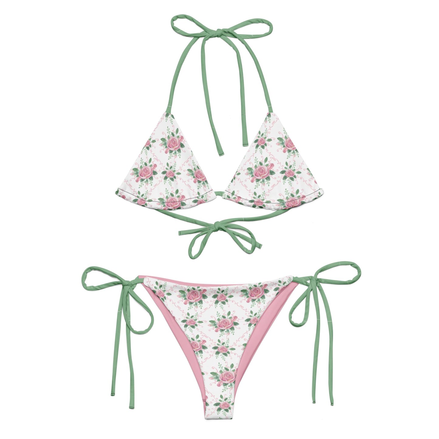 Floral Tiny Rose String Bikini