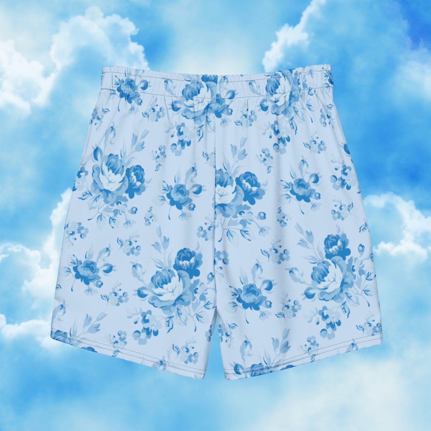 Blue Rose Blue Men's Swim Trunks