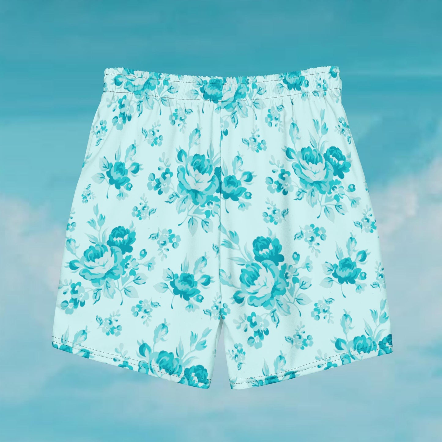 Cyan Rose Cyan Men's Swim Trunks