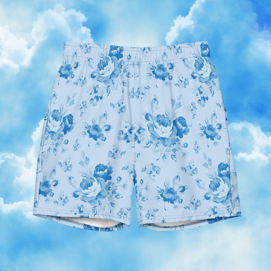 Blue Rose Blue Men's Swim Trunks