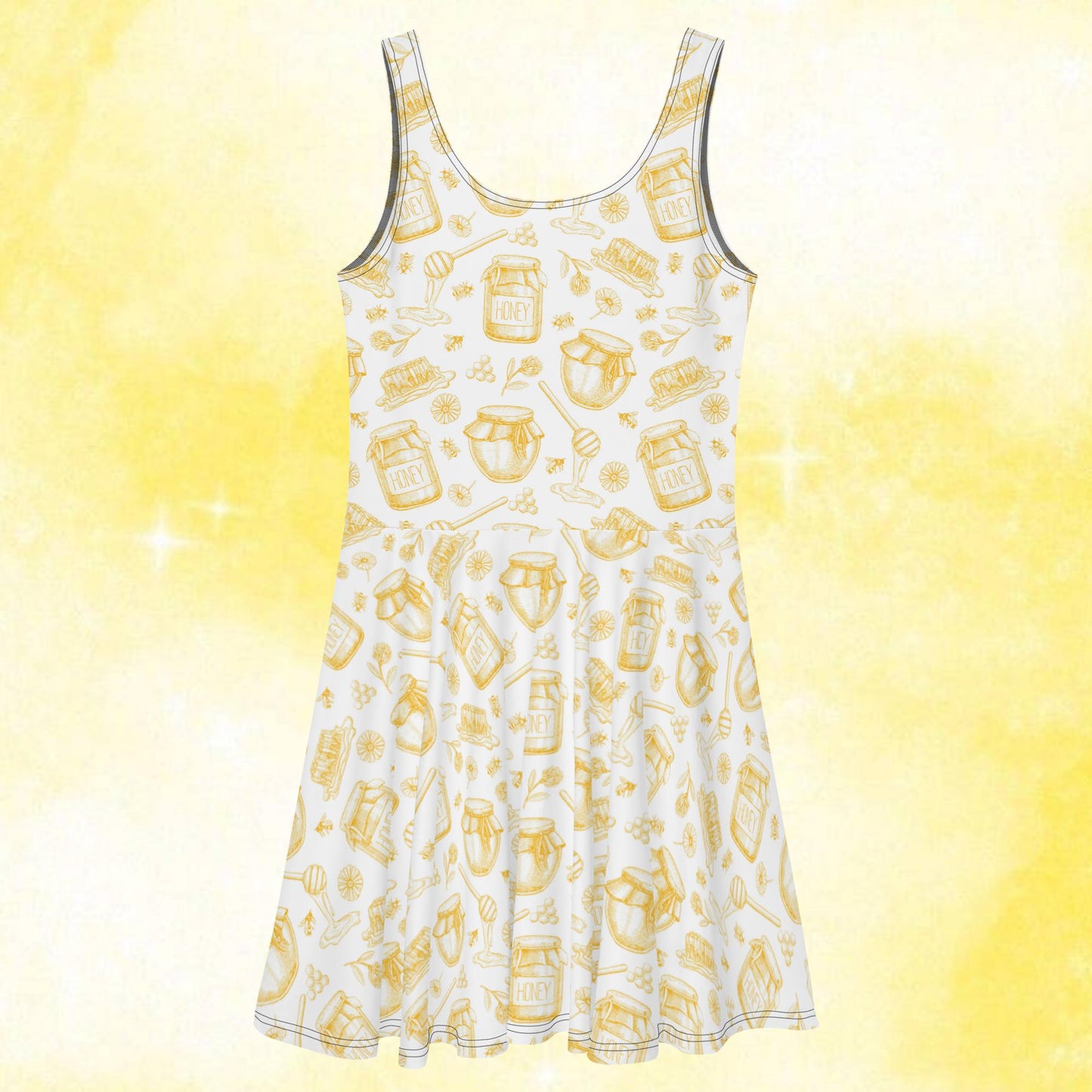 Honey Pot Pattern Skater Dress