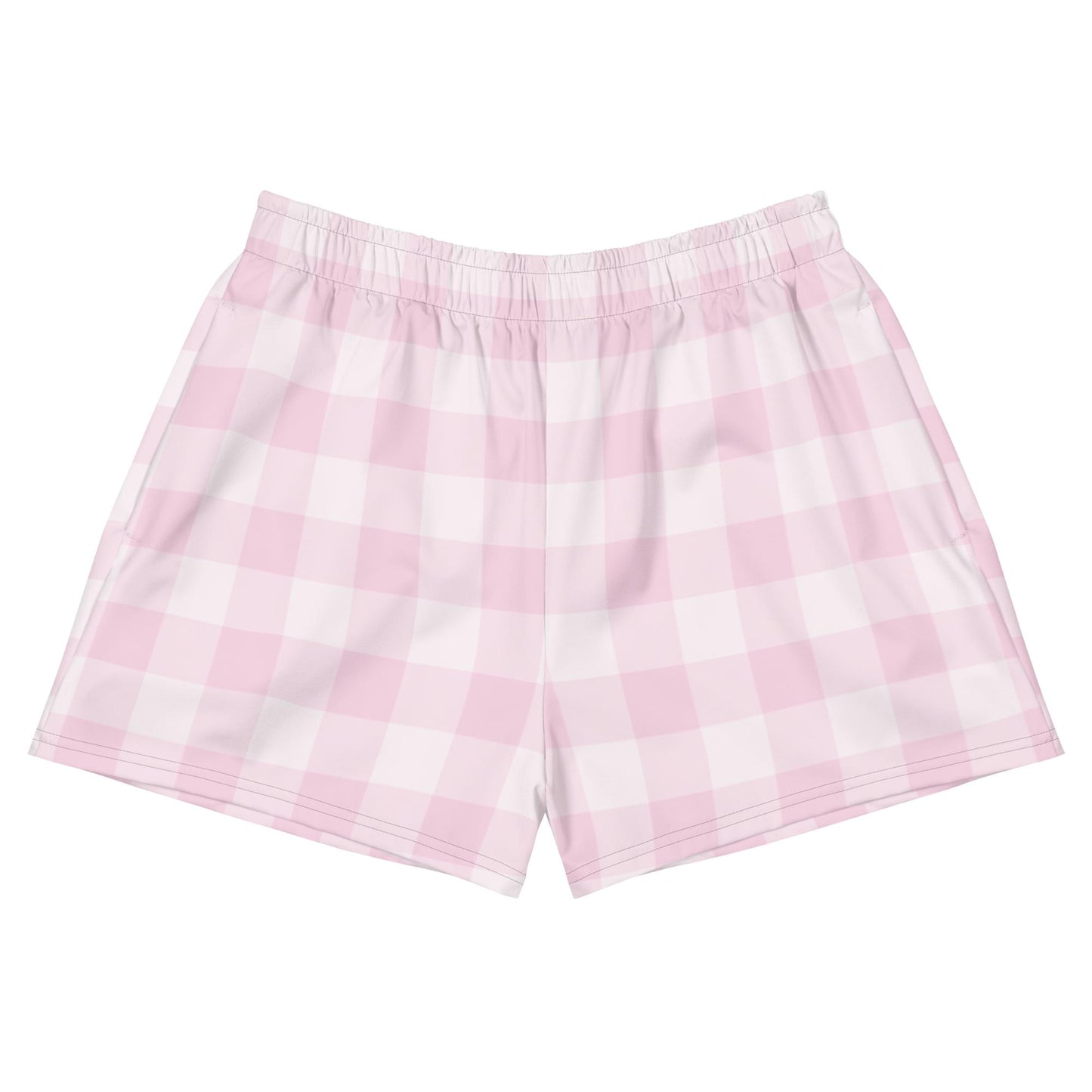 Pink Gingham Women’s Recycled Athletic Shorts