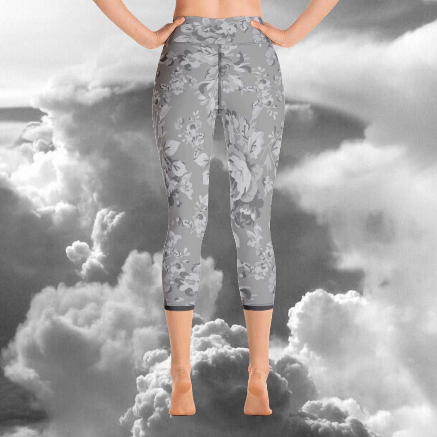 Grey Rose Grey Yoga Capri Leggings