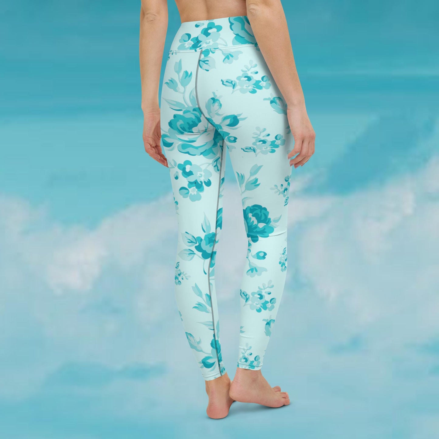 Cyan Rose Cyan Yoga Leggings