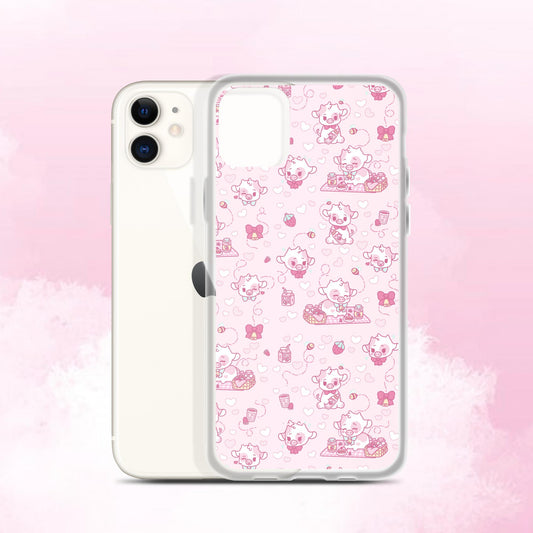 Strawberry Cow Print Clear Case for iPhone®