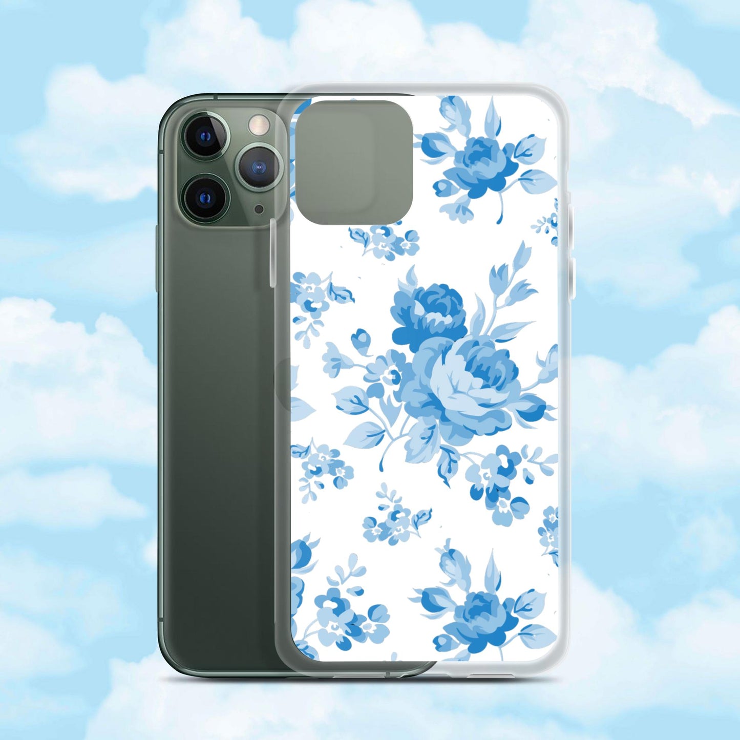 Blue Rose White Clear Case for iPhone®