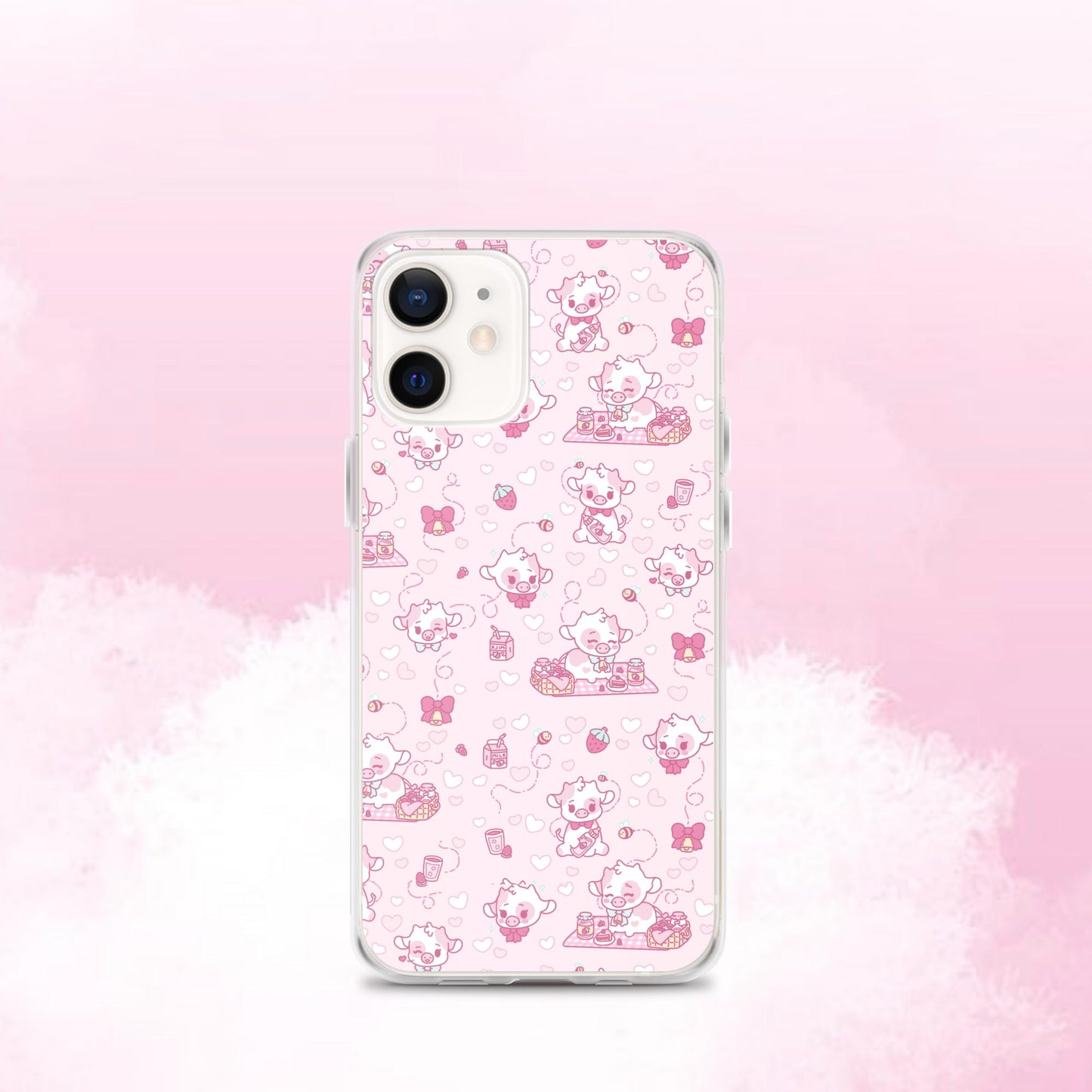 Strawberry Cow Print Clear Case for iPhone®