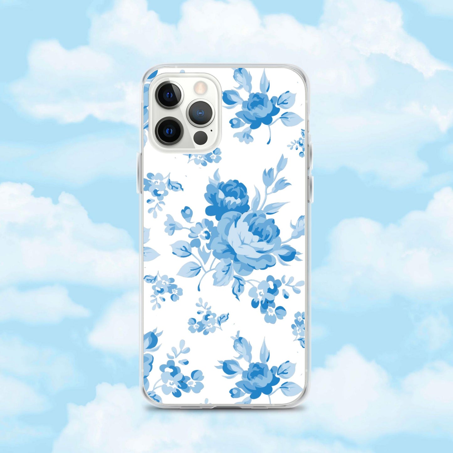 Blue Rose White Clear Case for iPhone®