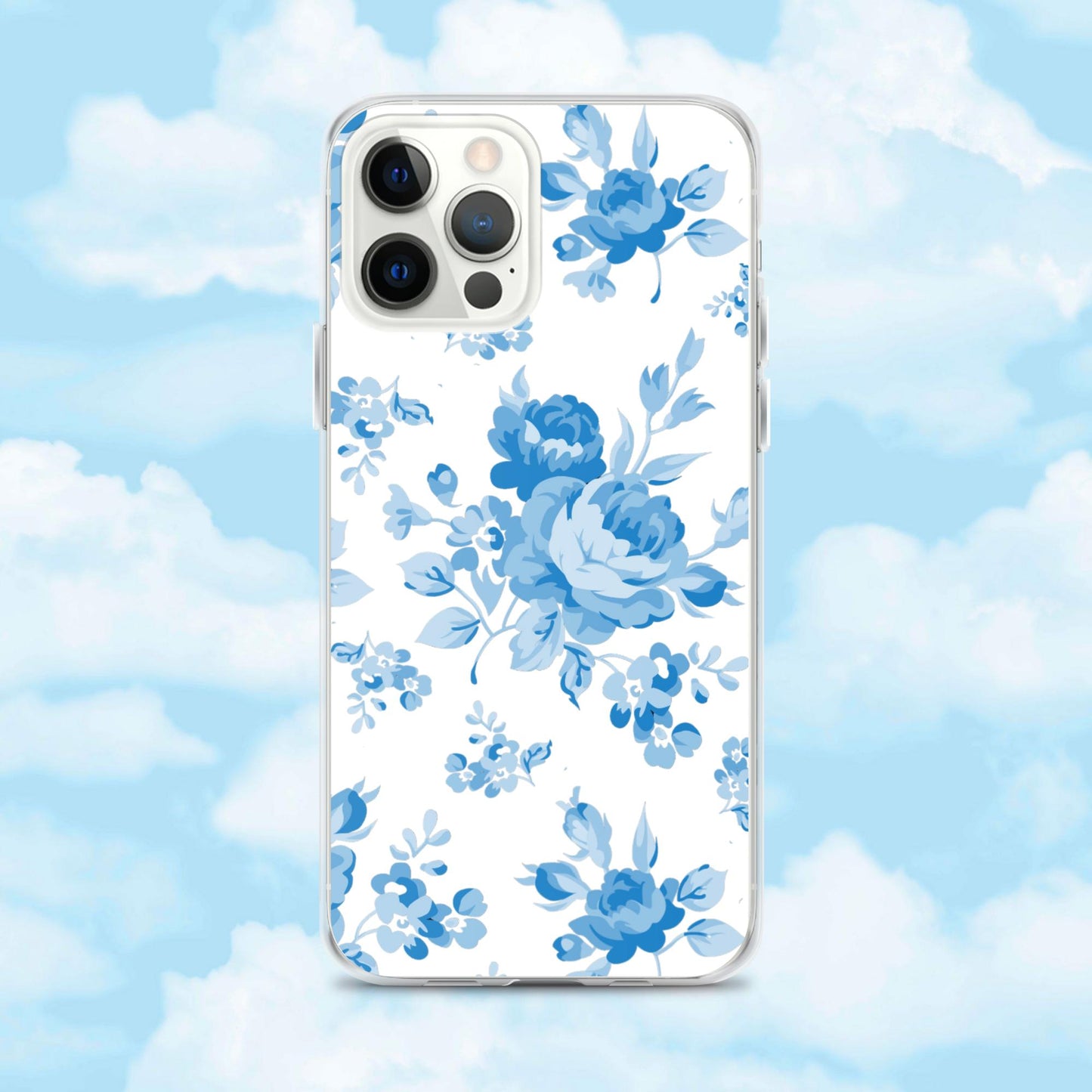 Blue Rose White Clear Case for iPhone®