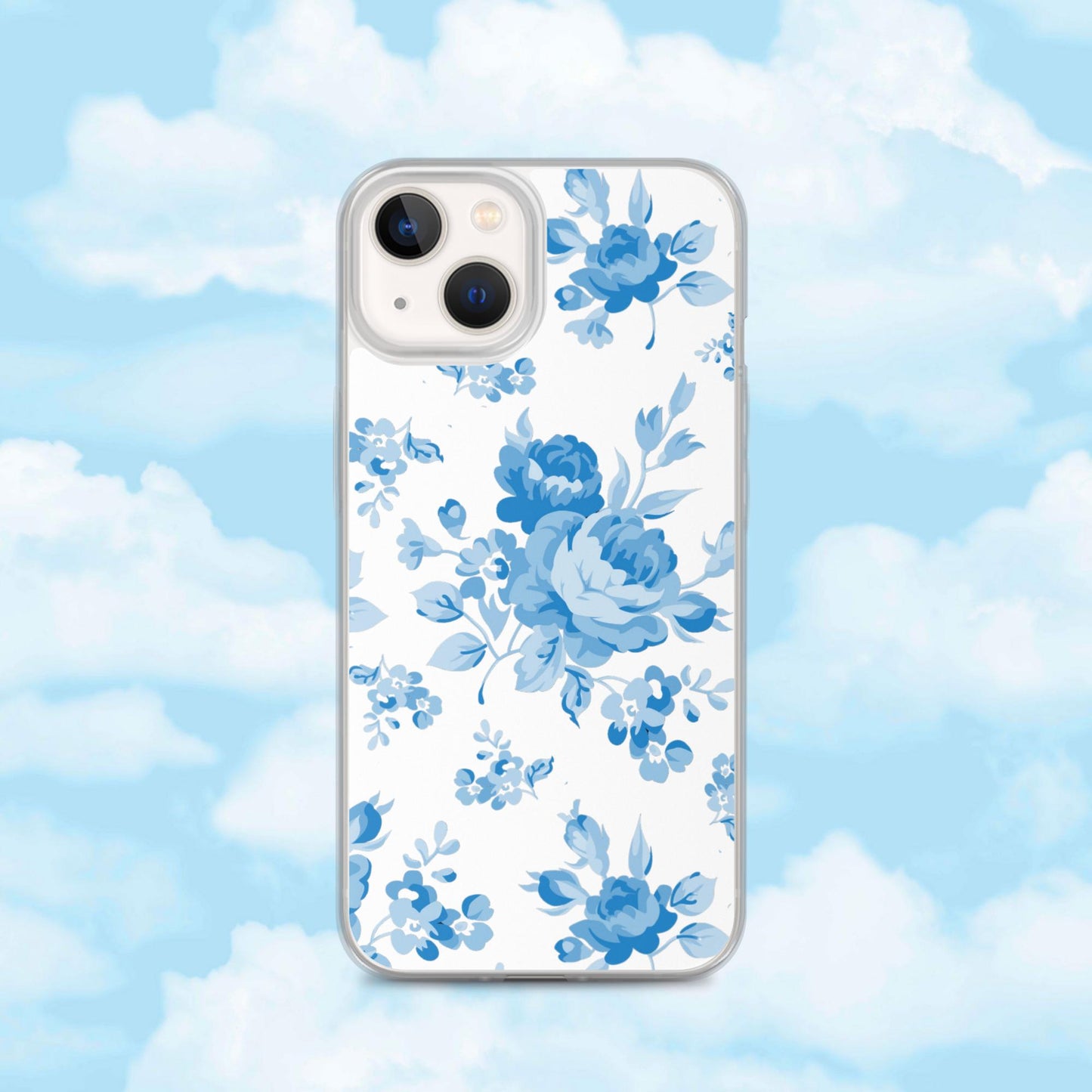 Blue Rose White Clear Case for iPhone®