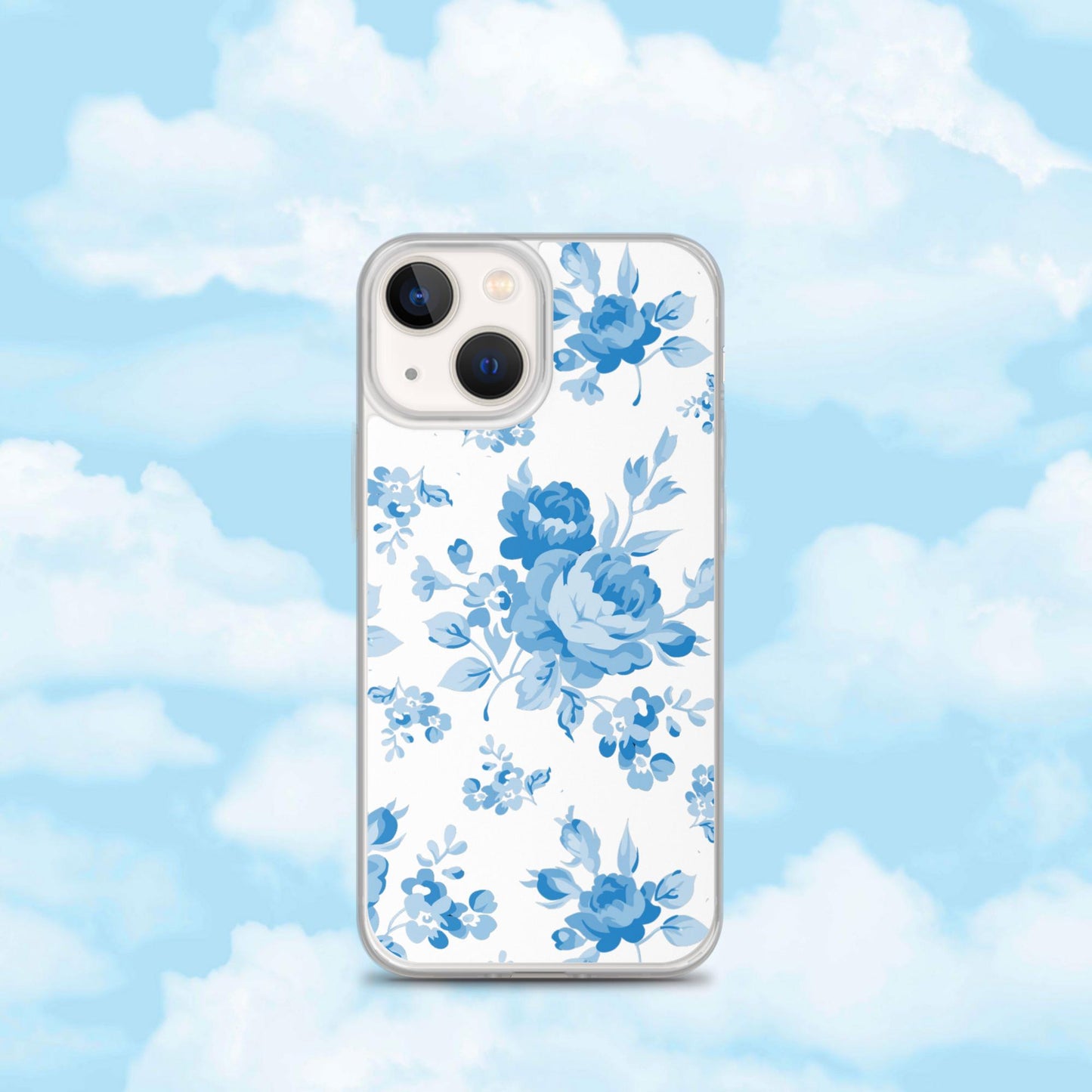 Blue Rose White Clear Case for iPhone®