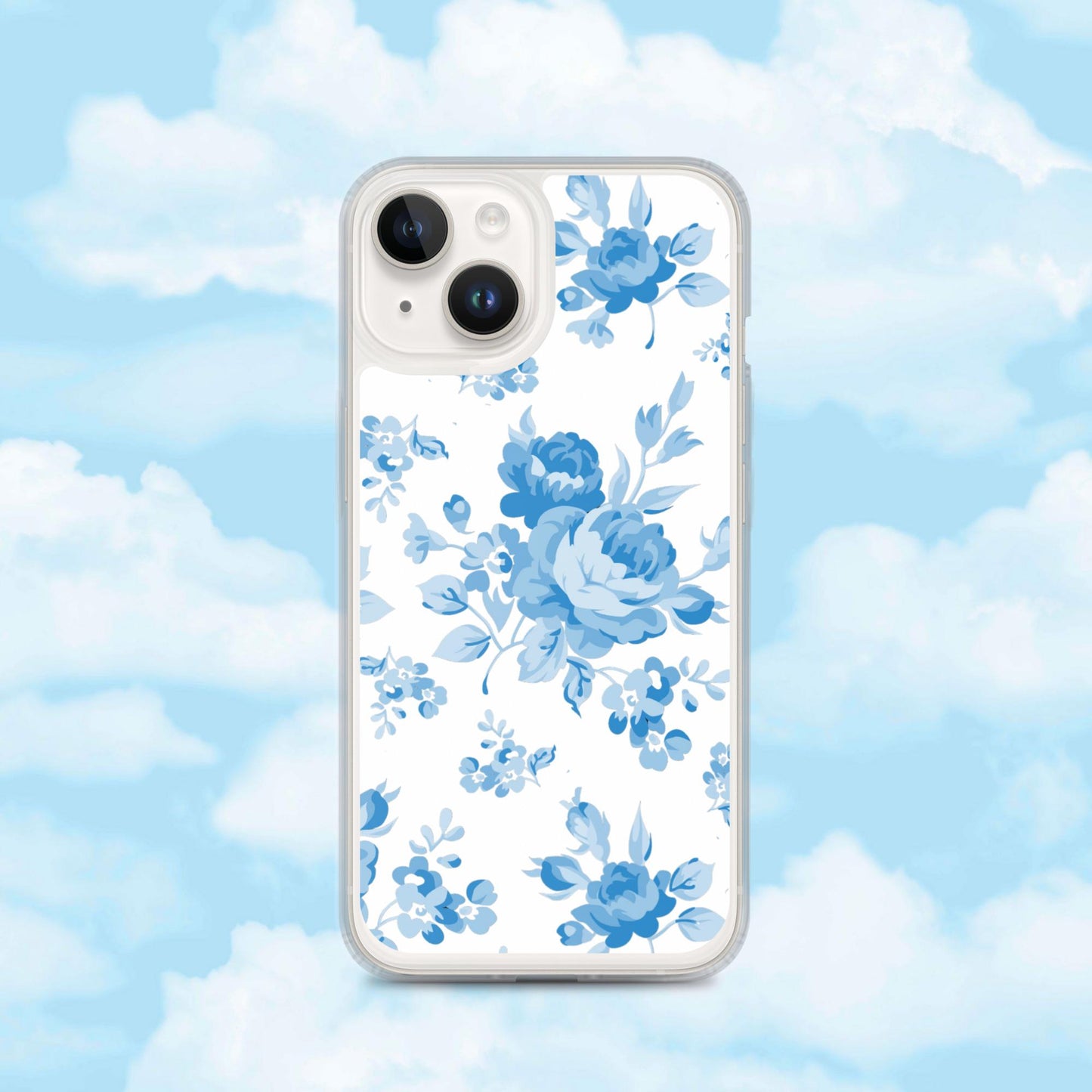 Blue Rose White Clear Case for iPhone®