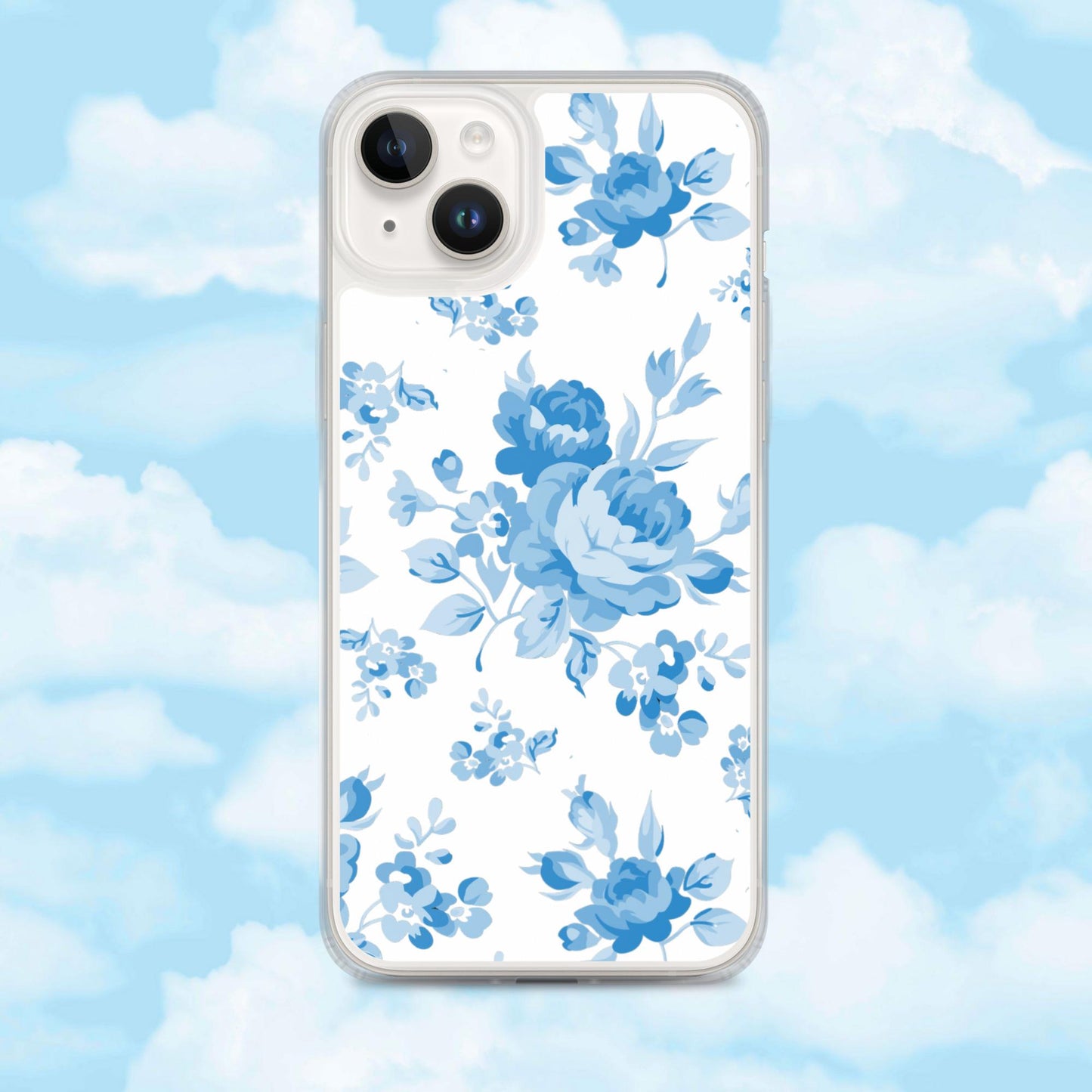 Blue Rose White Clear Case for iPhone®