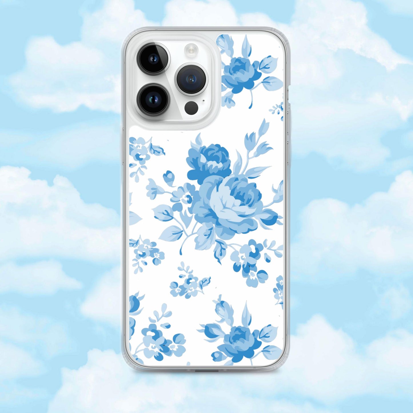 Blue Rose White Clear Case for iPhone®