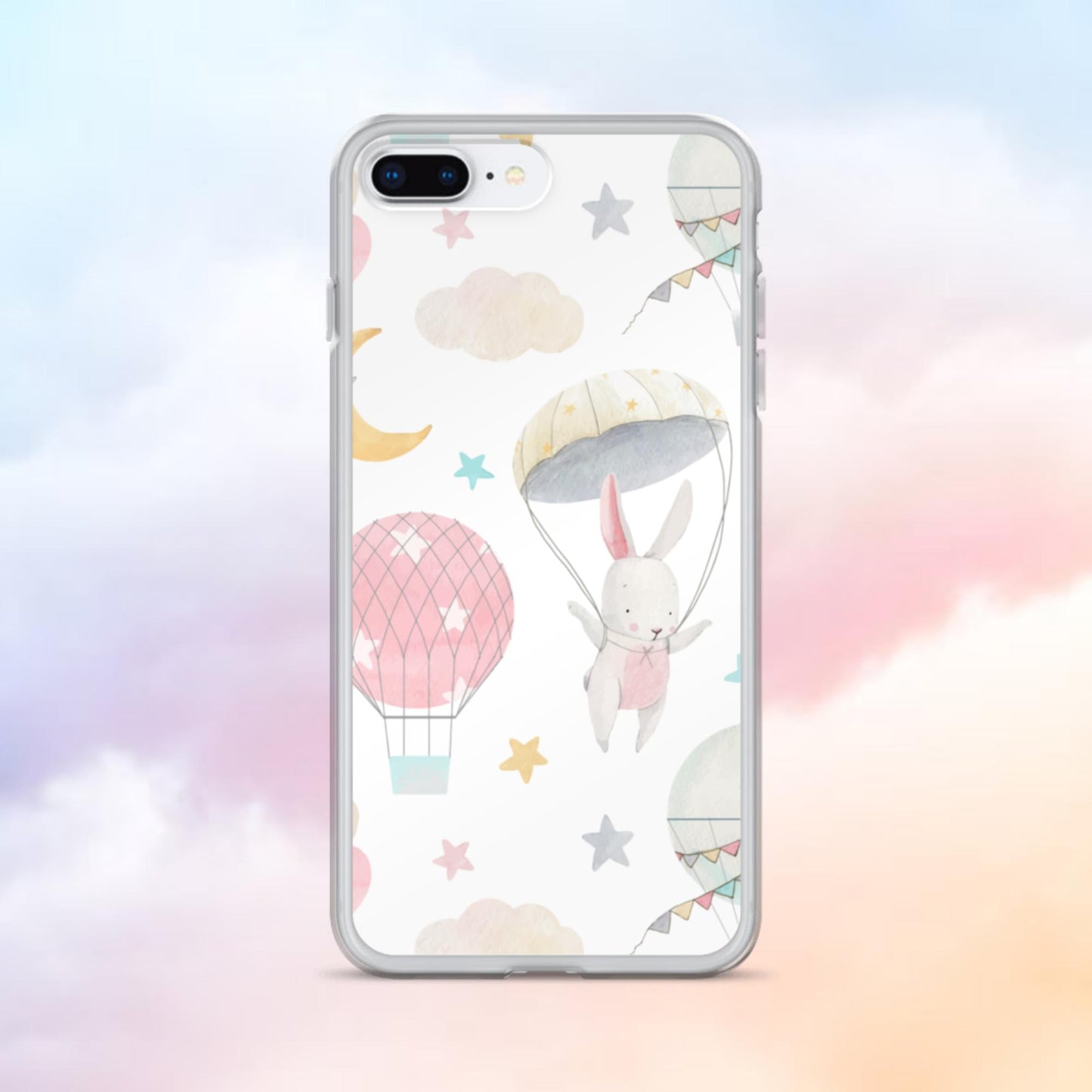 Balloon Bunny Pattern Clear Case for iPhone®