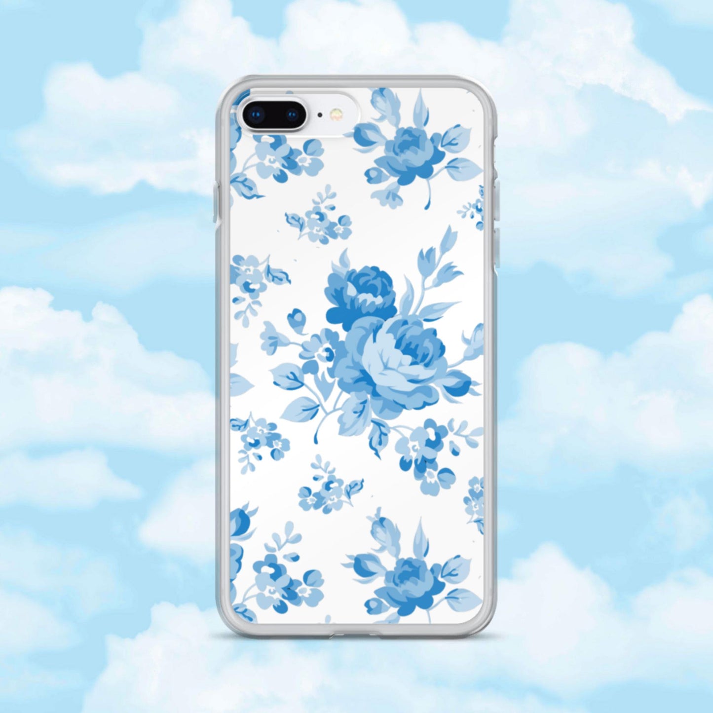 Blue Rose White Clear Case for iPhone®