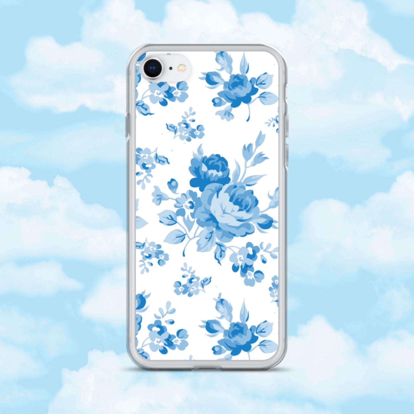 Blue Rose White Clear Case for iPhone®