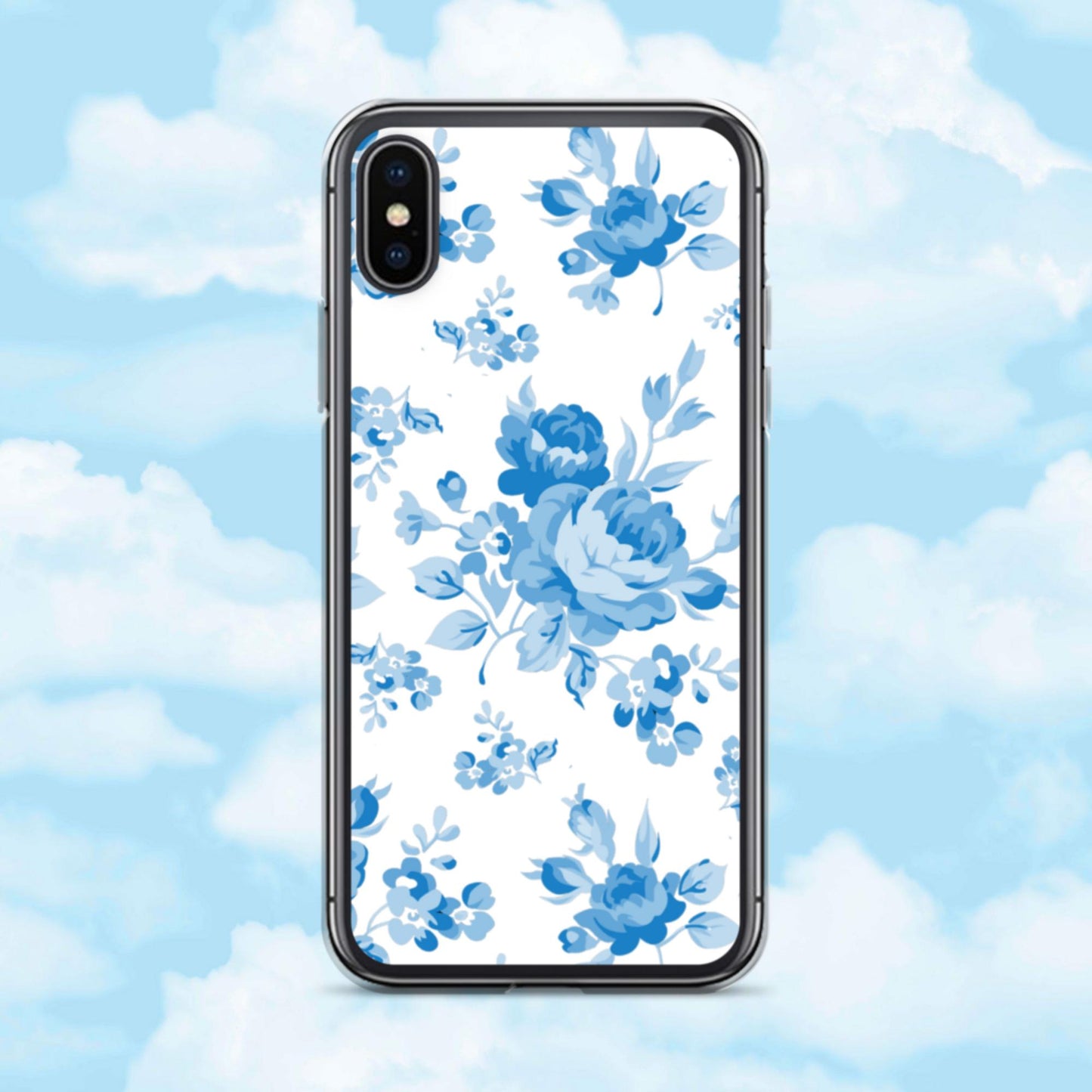 Blue Rose White Clear Case for iPhone®