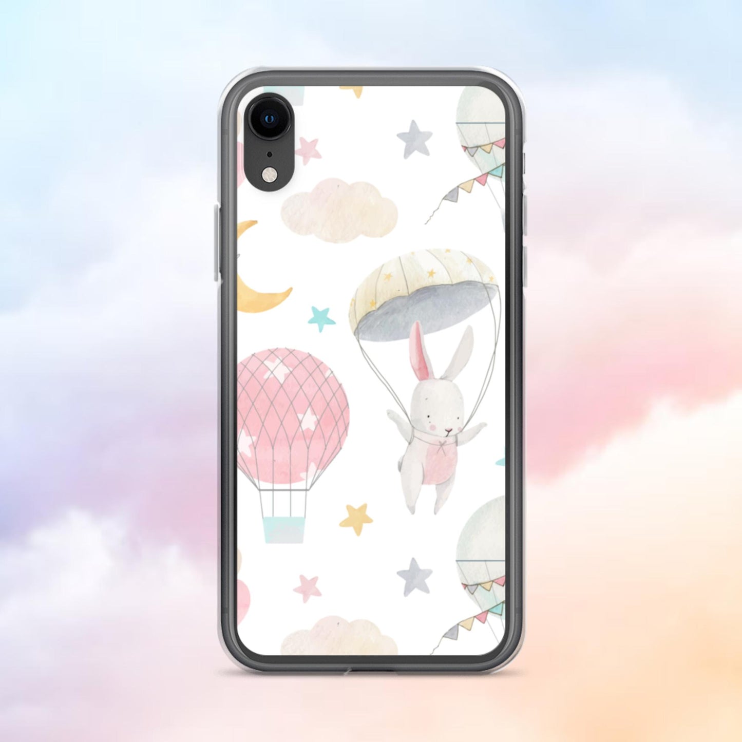 Balloon Bunny Pattern Clear Case for iPhone®