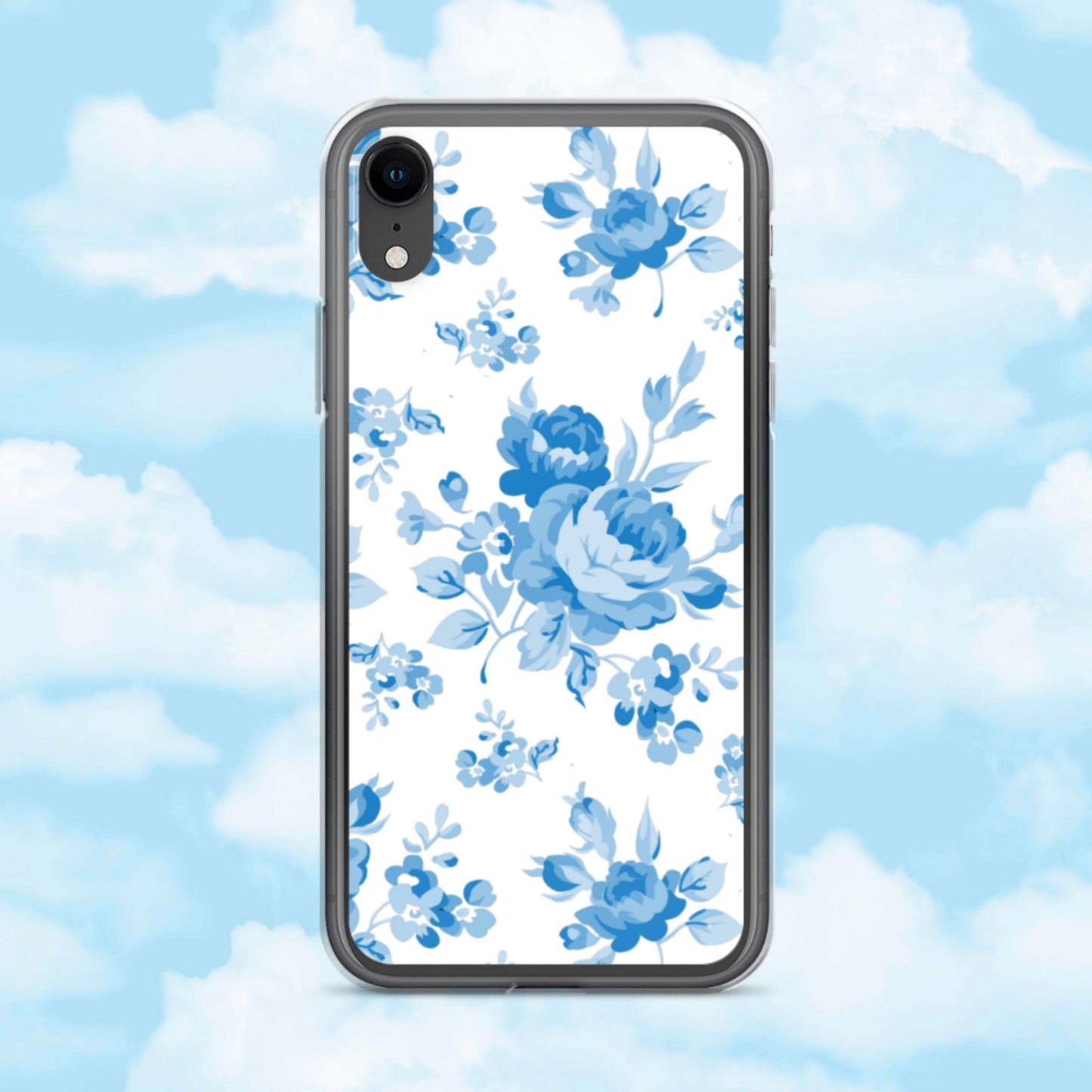 Blue Rose White Clear Case for iPhone®