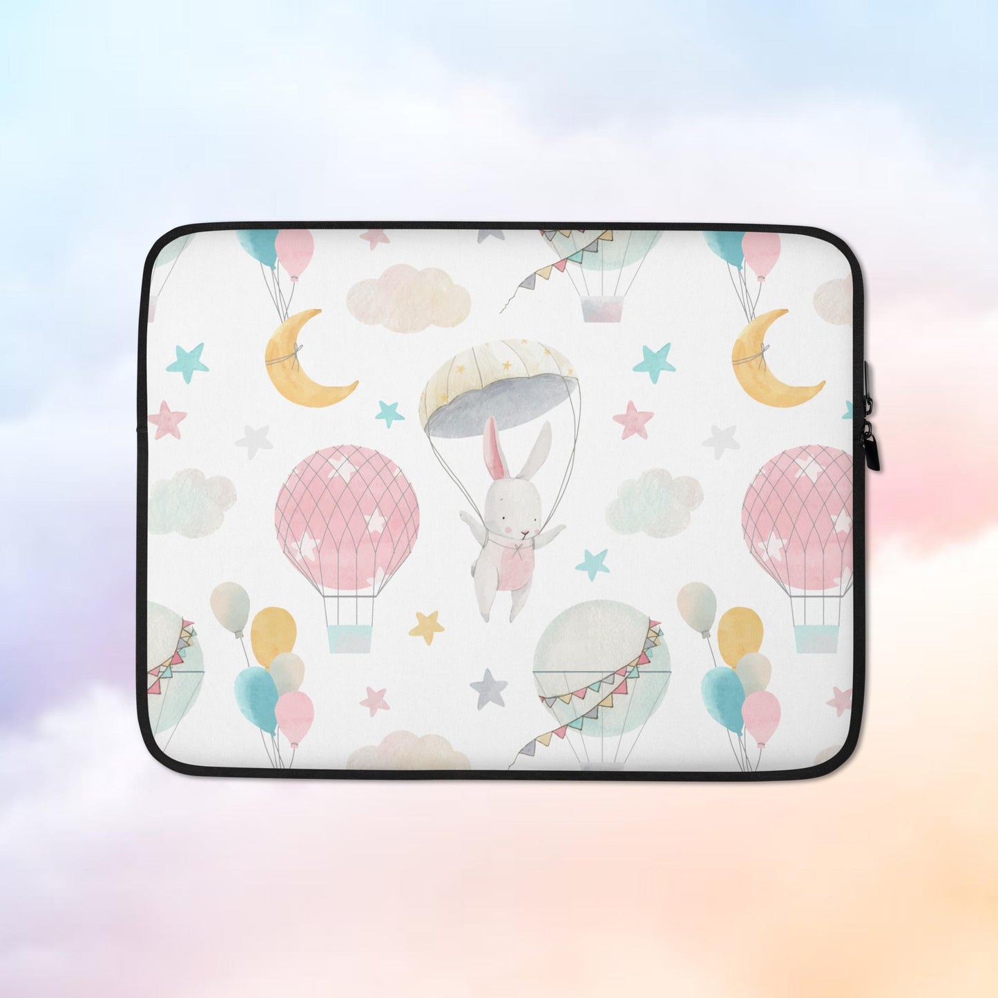 Balloon Bunny Pattern Laptop Sleeve