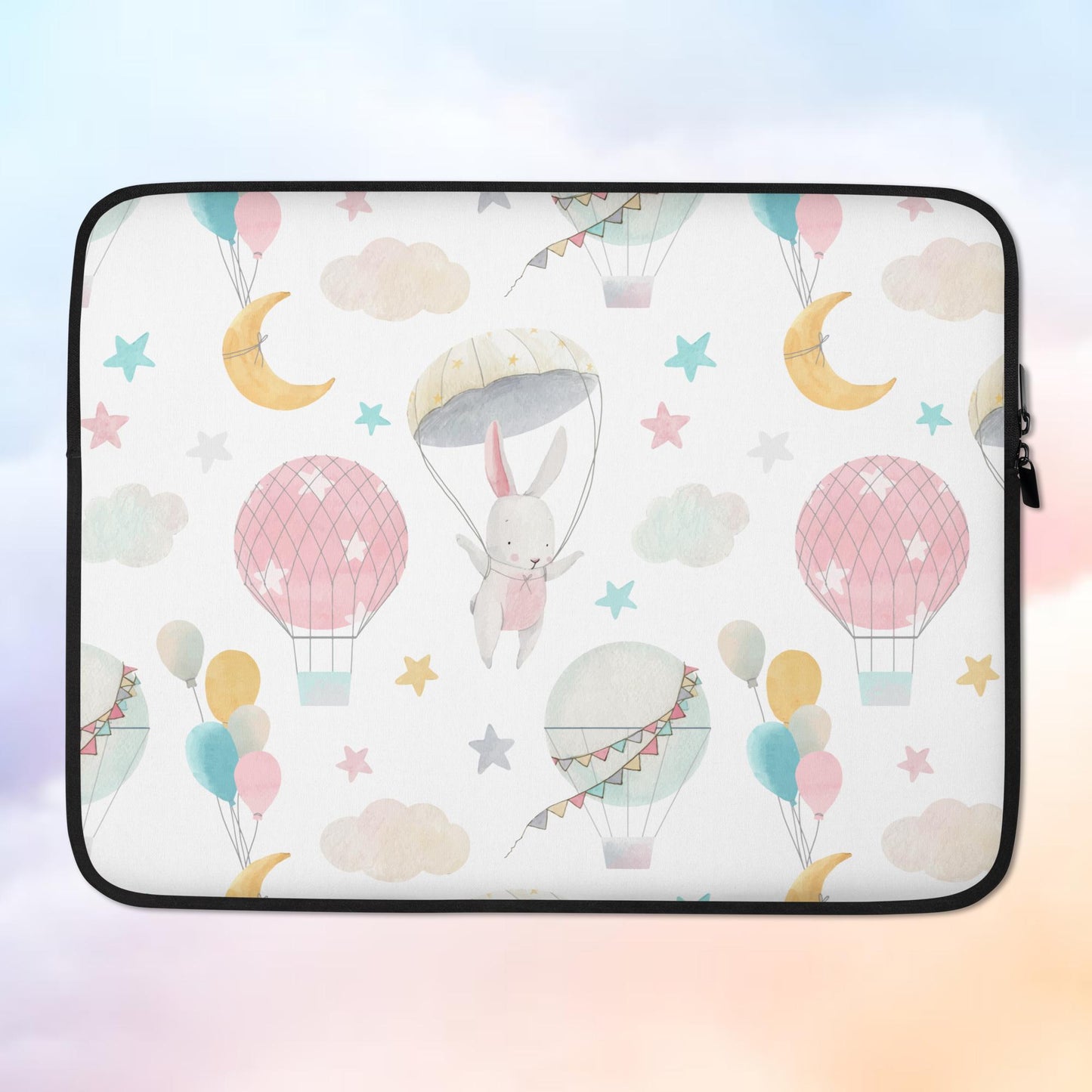 Balloon Bunny Pattern Laptop Sleeve