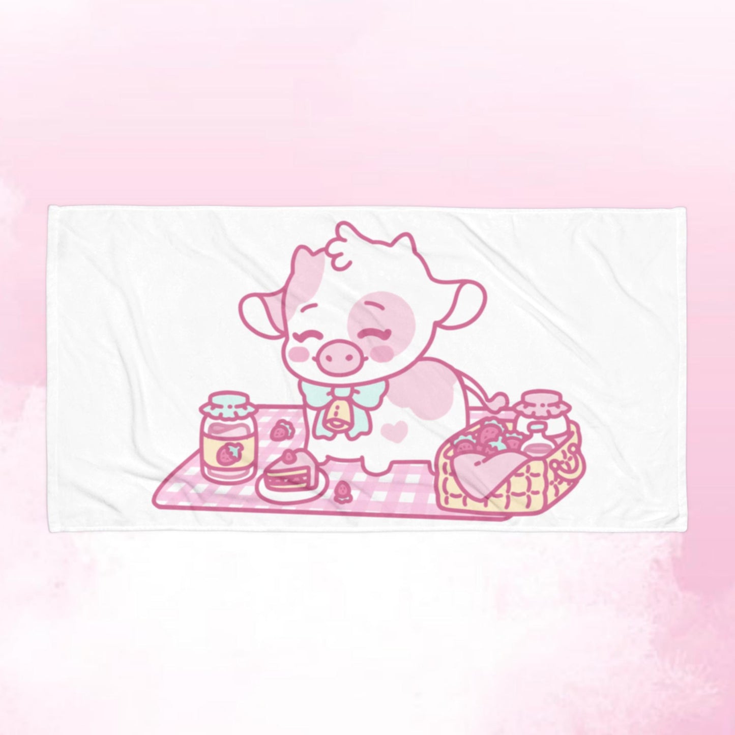 Strawberry Cow Towel