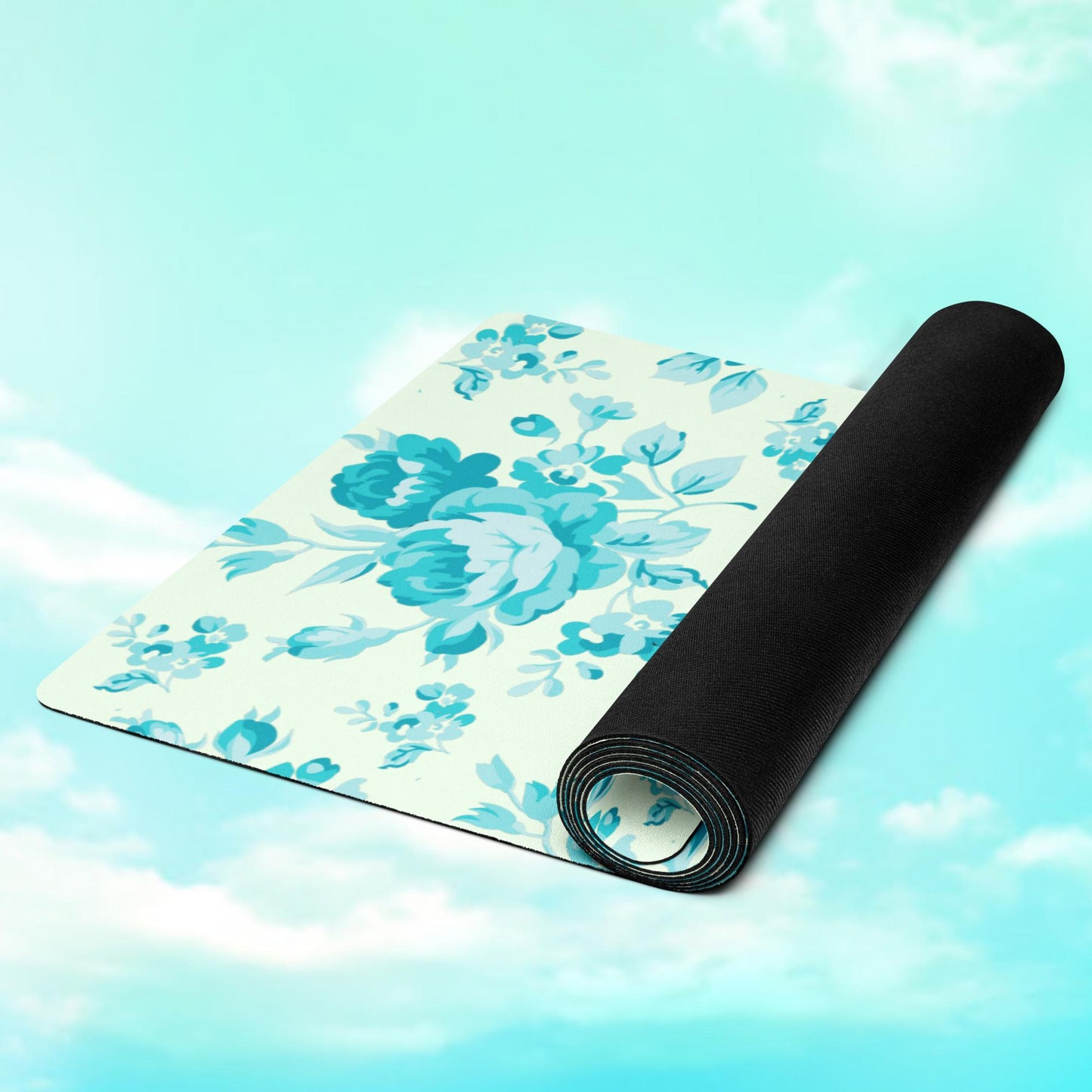 Cyan Rose Celery Yoga Mat