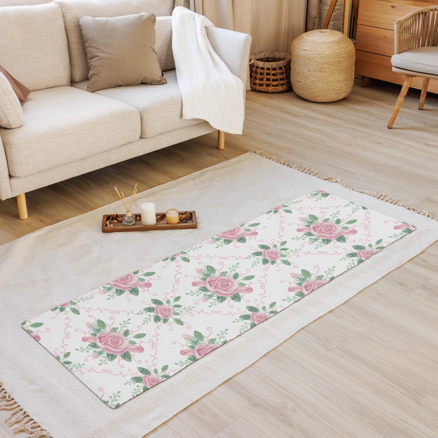 Floral Tiny Rose Yoga Mat